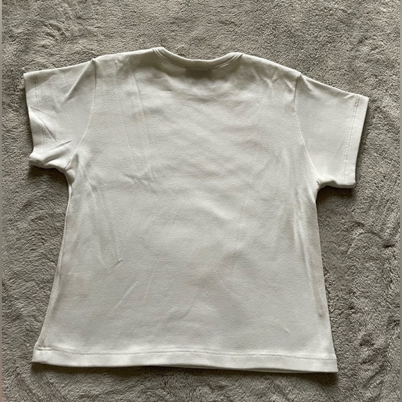 JULIET JOHNSTONE Women's White Graphic Short Sleeve Baby Tee Size S - Picture 7 of 7